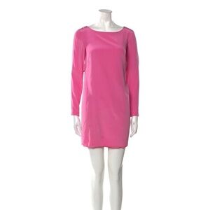 Tibi 100% Silk Pink Long Sleeve Mini Dress 12